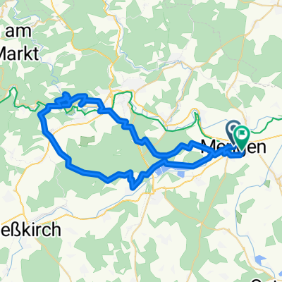 Mengen - Gespaltener Felsen - Ruine gebrochen Gutenstein - Mengen
