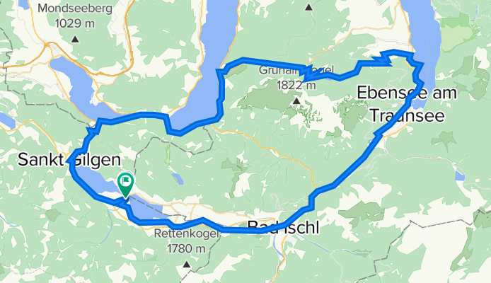 Abersee - Mondsee - Attersee -Traunsee 97km, 1690HM