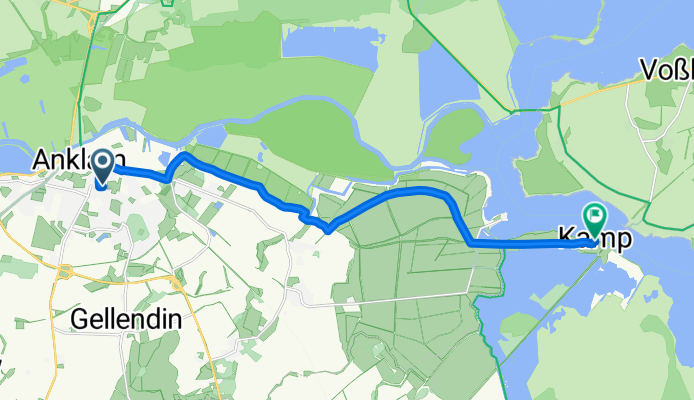 Jahnstraße 19, Anklam nach Kamp 8, Bugewitz