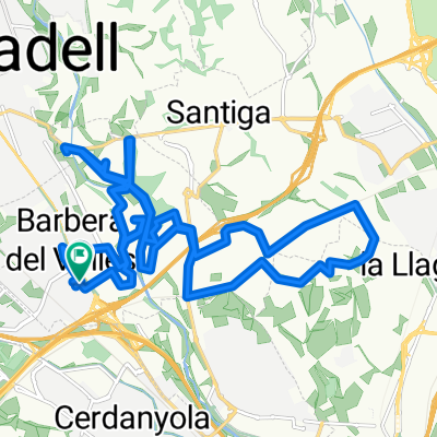 De Carrer de l'Abat Oliba 30, Barberà del Vallès a Carrer de Ramon y Cajal 39, Barberà del Vallès