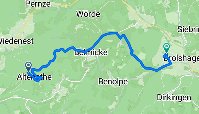Altenothe 3, Bergneustadt nach Schwalbenweg 11, Drolshagen