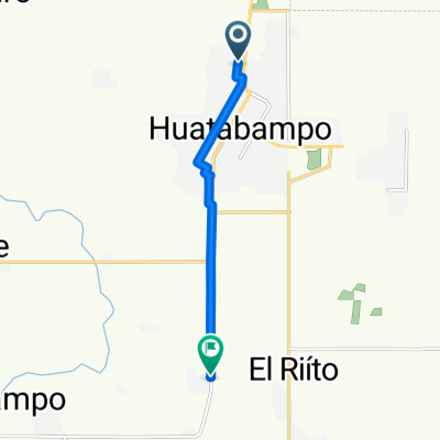 De Avenida Mazatlán 38–229, Huatabampo a Carretera Huatabampo-Etchoropo, Huatabampo