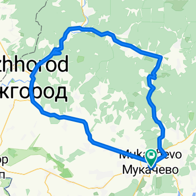Route to вулиця Вокзальна 49, Мукачево
