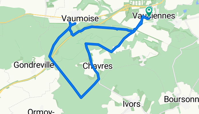 De Rue des Roses 57, Vauciennes à Voie Communale le Mail 40, Vauciennes