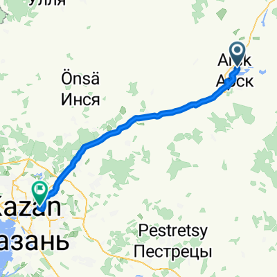 От улица Кирпичная 18, Арск до Компрессорный, Казань