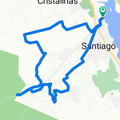 santiago  al revés   a la  taque de agua  San Francisco  y campanario