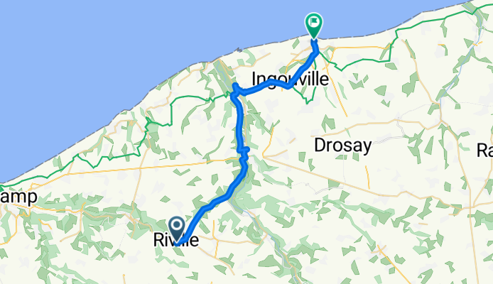route du lin départ Rivile