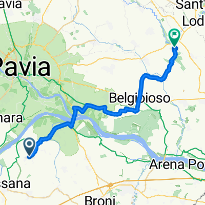 Da Via Canova 38, Verrua Po a Via Cavour 60–84, Gerenzago