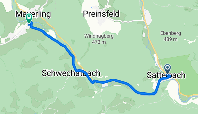 Sattelbach Abzw Heiligenkreuz nach Mayerling Schwechatbrücke