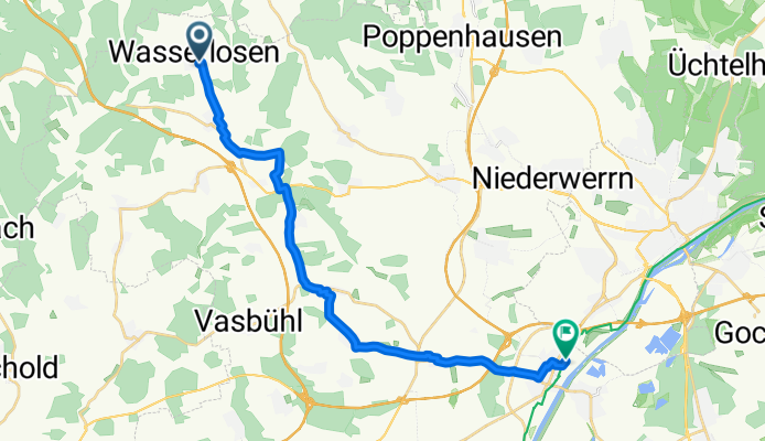 Sonnenstraße 12, Wasserlosen nach Goethestraße 35, Bergrheinfeld