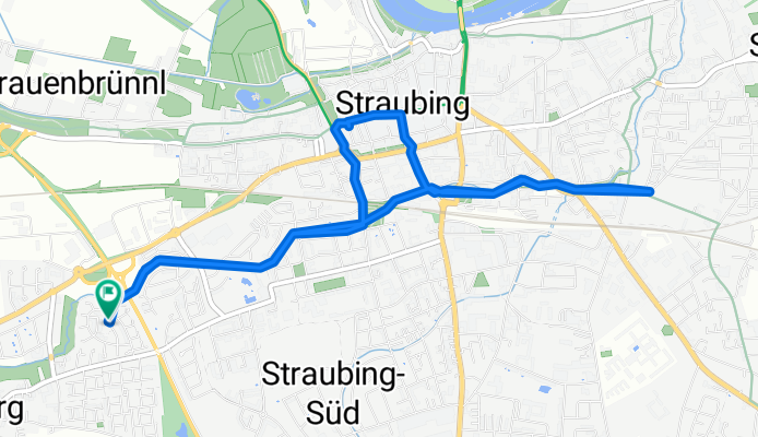 Gerade Fahrt in Straubing