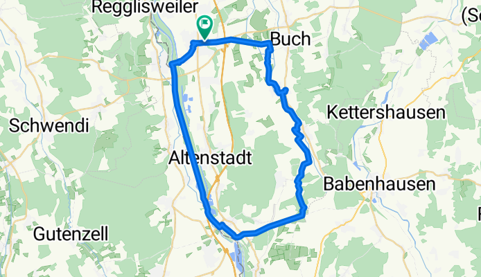 Am Reichshof 2, Illertissen nach Vöhlinstraße 1, Illertissen