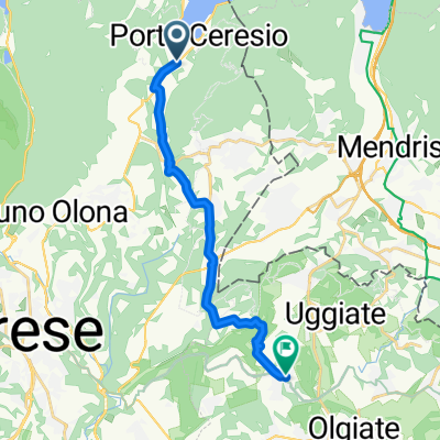 Da BESANO, via XXIV Maggio 46/via Gastaldi, Besano a Via Roma 15, Albiolo