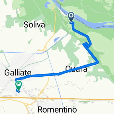 Da Via Isonzo 1, Galliate a Via Giacomo Peroni 1/B, Galliate
