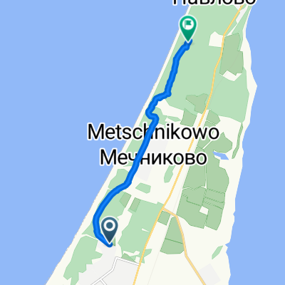 От улица Гвардейский Б 12, Балтийск до Балтийск