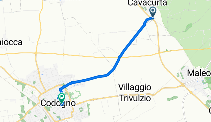 Da Via XXV Aprile 23, Cavacurta a Piazza Fratelli Cairoli, Codogno