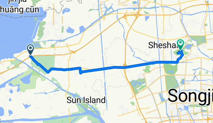 Route to No.9068 Waiqingsong Highway, Shanghai