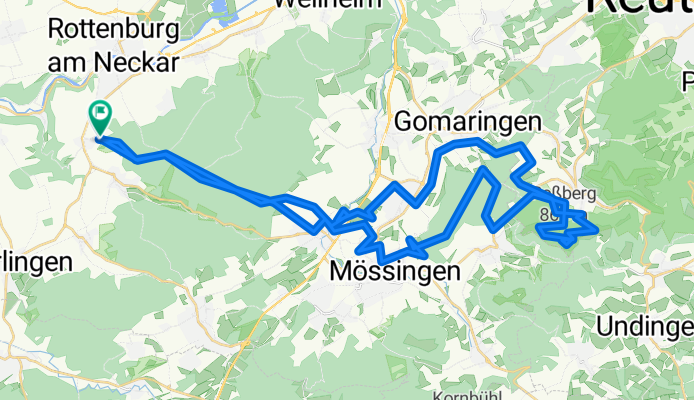 Weiler - Ofterdingen - Mössingen - Gönningen - Roßberg