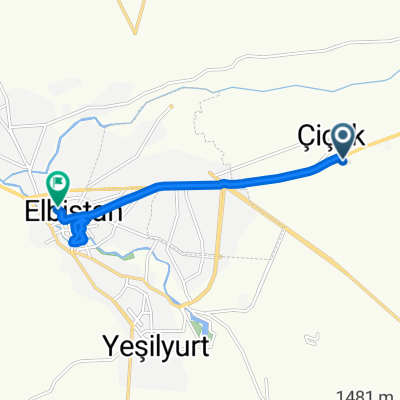 Elbistan-Malatya Yolu to Mehmet Ali Güler Caddesi No:5/B