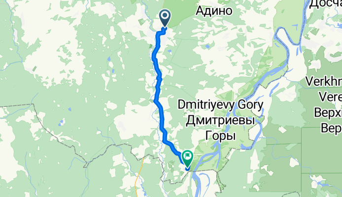 От улица Лермонтова, 2, Меленки до 17Н-46, Дмитриевогорское
