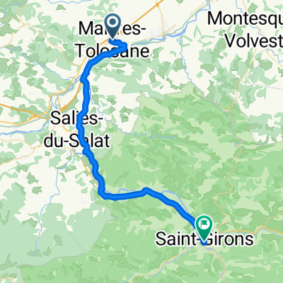 De Boulevard du Nord 5, Martres-Tolosane à Boulevard Noël Peyrevidal 1, Saint-Girons