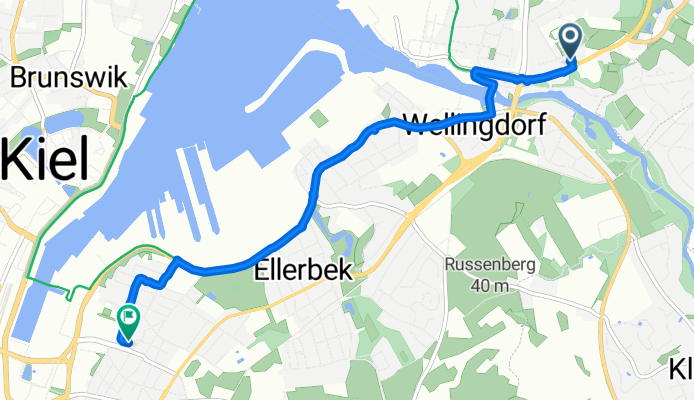 Relaxed route in Kiel