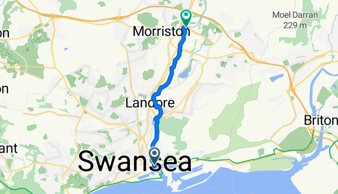 Restful route in Swansea