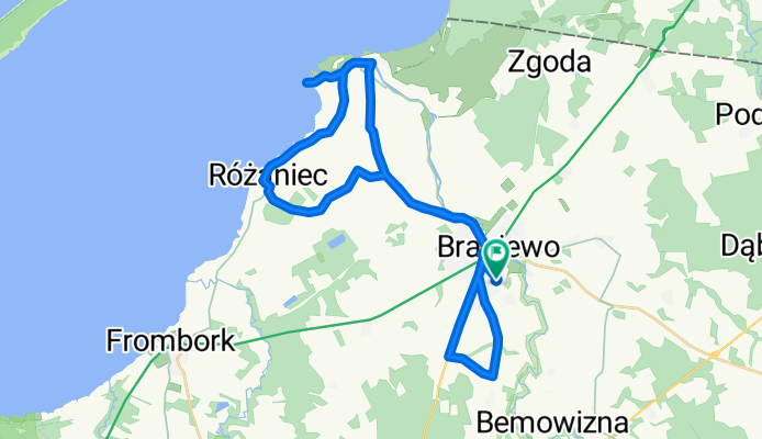 Restful route in Braniewo