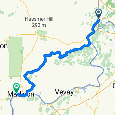 State Line Road 19704, Lawrenceburg to Clifty Hollow Road 1650, Madison