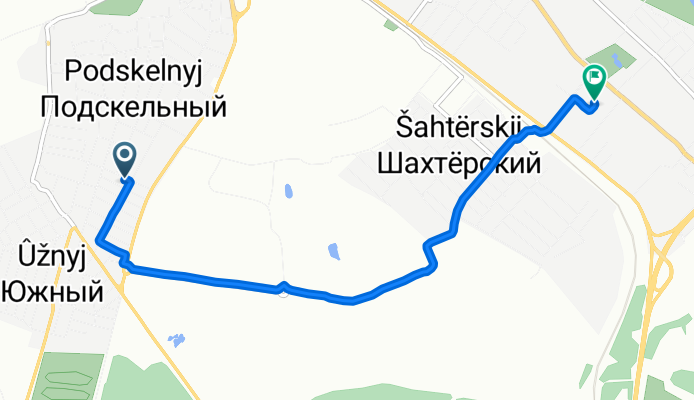 От Шоссейная улица 22. Каменск-Шахтинский до улица Ворошилова 146а, Каменск-Шахтинский