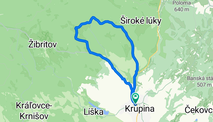 Krupina - Široké Lúky - Šváb (Chata Šváb)