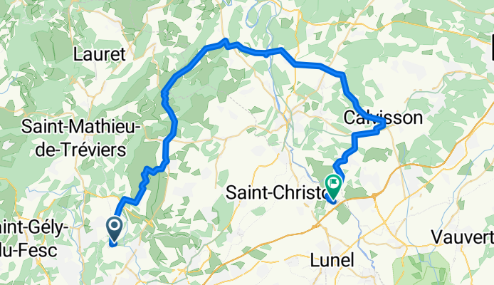 Teyran Viletelle pas à vol d'oiseau