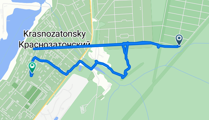 Маршрут в Корабельная улица 42, Краснозатонский