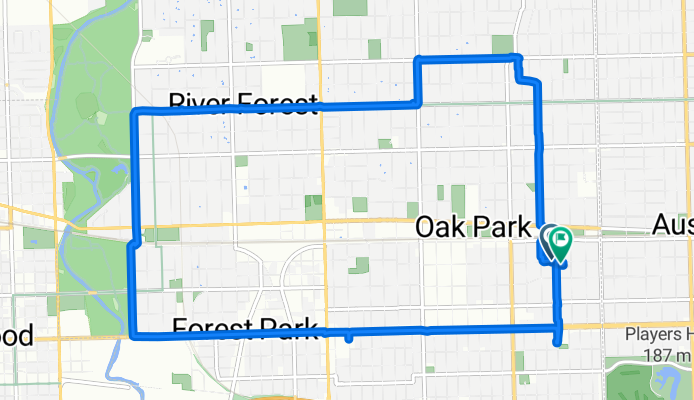 Oak Park, River Forest and back thru Forest Park