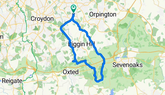 Hilly Ride via Addington, Westerham, Cudham