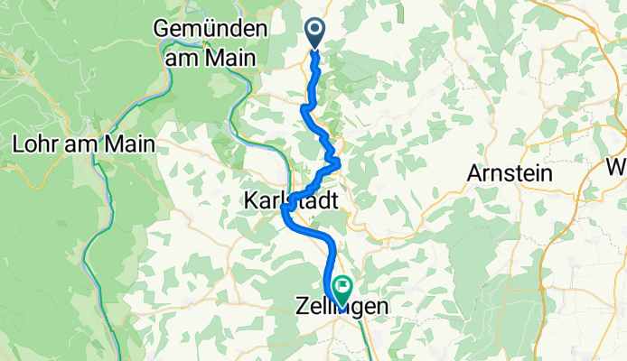 Mühlstraße 10, Karsbach nach Obere Bachgasse 19, Zellingen