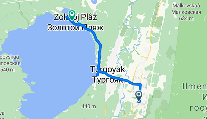 маршрут с проспект Октября, 54, Миасс