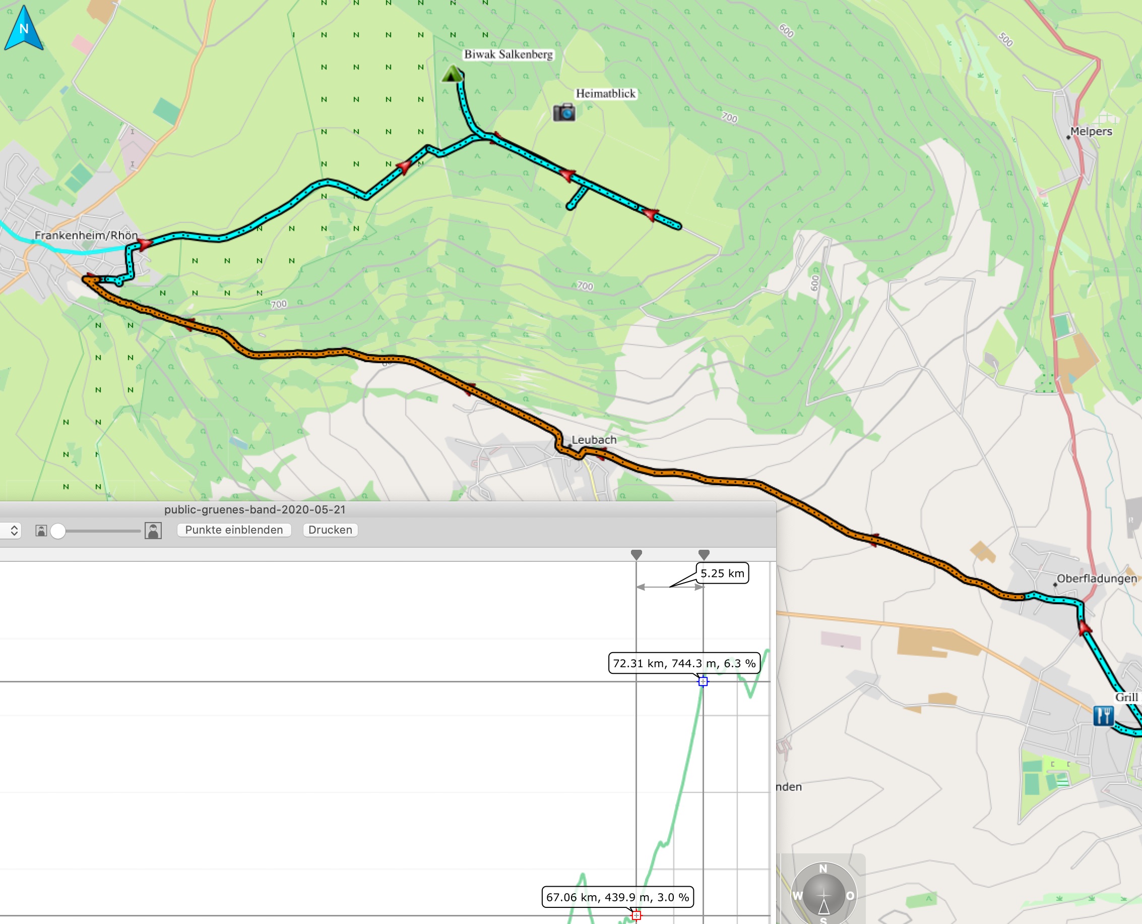 Hebe Bild 7 entlang der Bikemap-Route "Grünes Band DE 06/14: Poppenhausen - Frankenheim (Rhön)" hervor