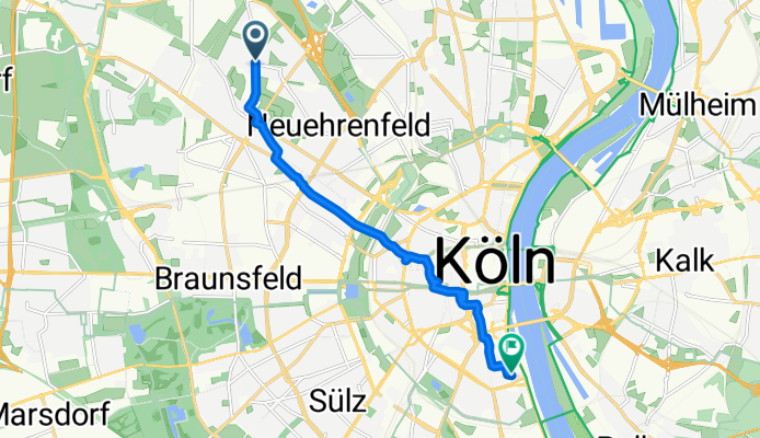 Rochusstraße 236, Köln nach Severinswall 41, Köln