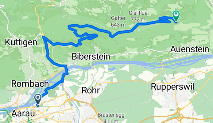 Tellistrasse 21D, Aarau nach Berghof 327, Veltheim