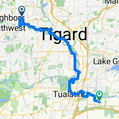 13790 SW Hiteon Dr, Beaverton to 5035–5069 SW Greenwood Cir, Tualatin