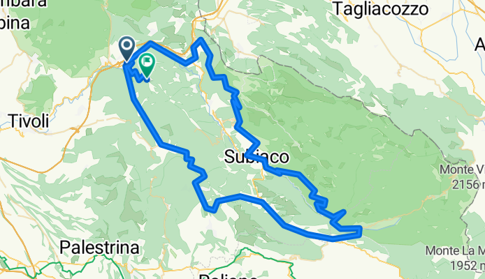 Vicovaro - Cervara - Subiaco - Jenne - Arcinazzo - Bellegra - Rocca Santo Stefano - Gerano - Sambuci - Saracinesco
