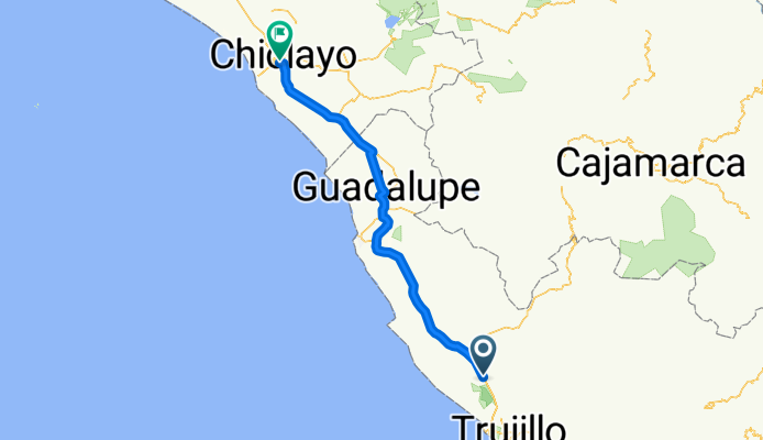 Ruta a Prolongación Pimentel, Chiclayo