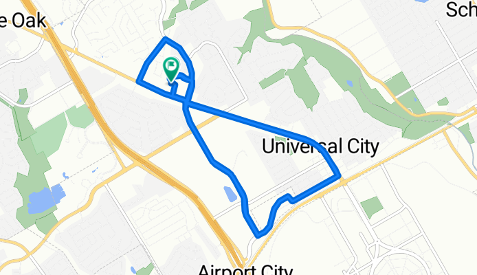Universal City Boulevard 2125 to Universal City Boulevard 2125
