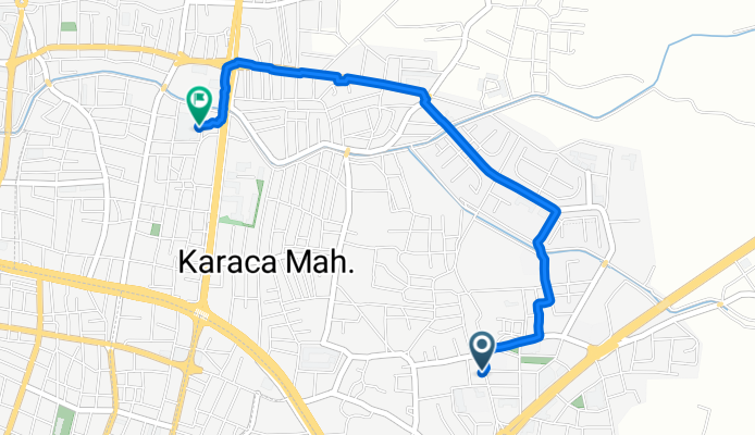 Route from Muhsin Yazicioglu Cad 15, Düzce Merkez