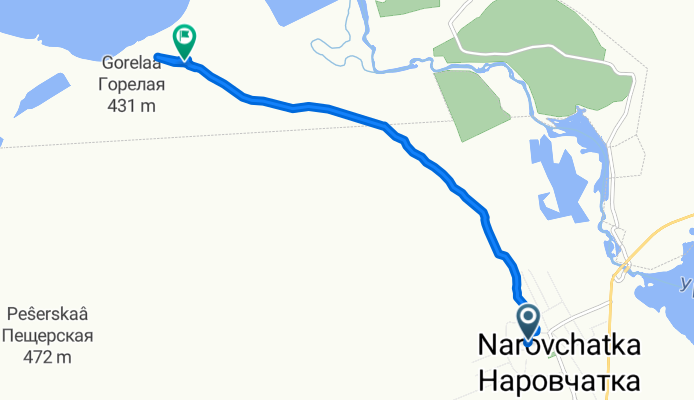 маршрут с Unnamed Road, Наровчатка