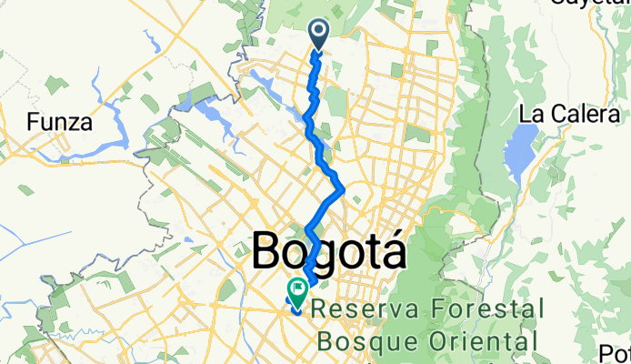 De Calle 152a 99-60, Bogotá a Calle 20b 42-86, Bogotá