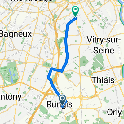 Restful route in Villejuif