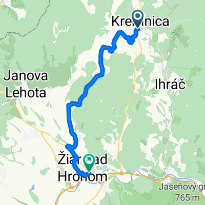 Kremnica - Lúčky - Kopernica - Žiar n.Hronom