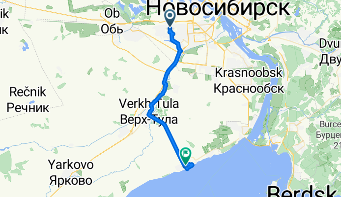 От улица Фасадная 15/1, Новосибирск до улица Мичурина 42, Ленинское